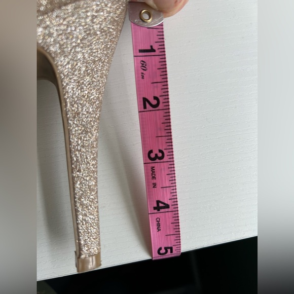 Windsor champagne gold glitter special occasion/prom/homecoming/wedding heels - Picture 7 of 14